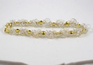 A close up of the beads on a necklace