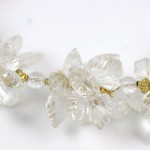 A close up of the flowers on the necklace