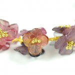 A close up of the flower bracelet