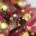 A close up of some beads on a table