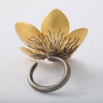 A ring with a flower on it