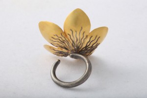A ring with a flower on it