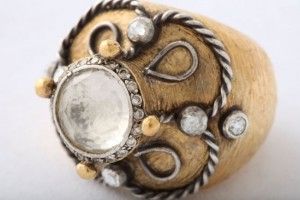 A close up of the top part of a ring