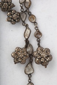 A close up of the earrings on a table