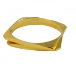 Two hip to be square gold bangles