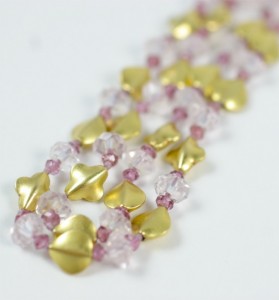 A close up of the beads on a necklace