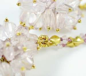 A close up of the beads on a necklace