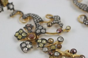 A close up of some jewelry on a table