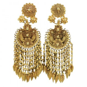 Gold Flower Garden Earrings